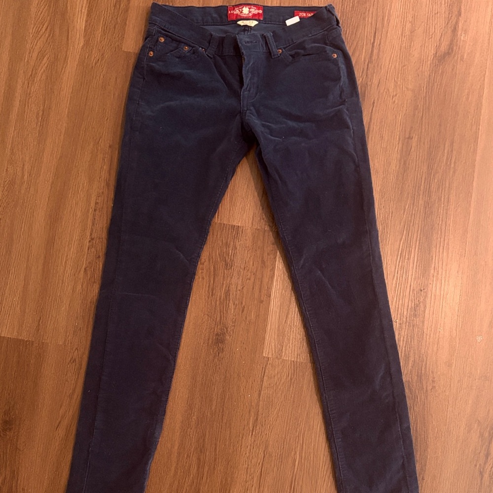 Lucky Brand Dark Blue Skinny Jeans cords size 4